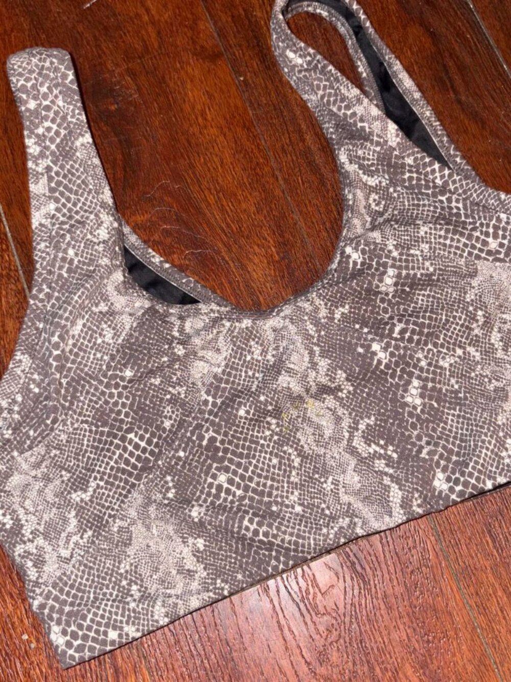 Varley Women's Grey and Black Bra